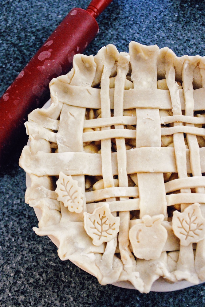 Salted Caramel Apple Pie Unbaked