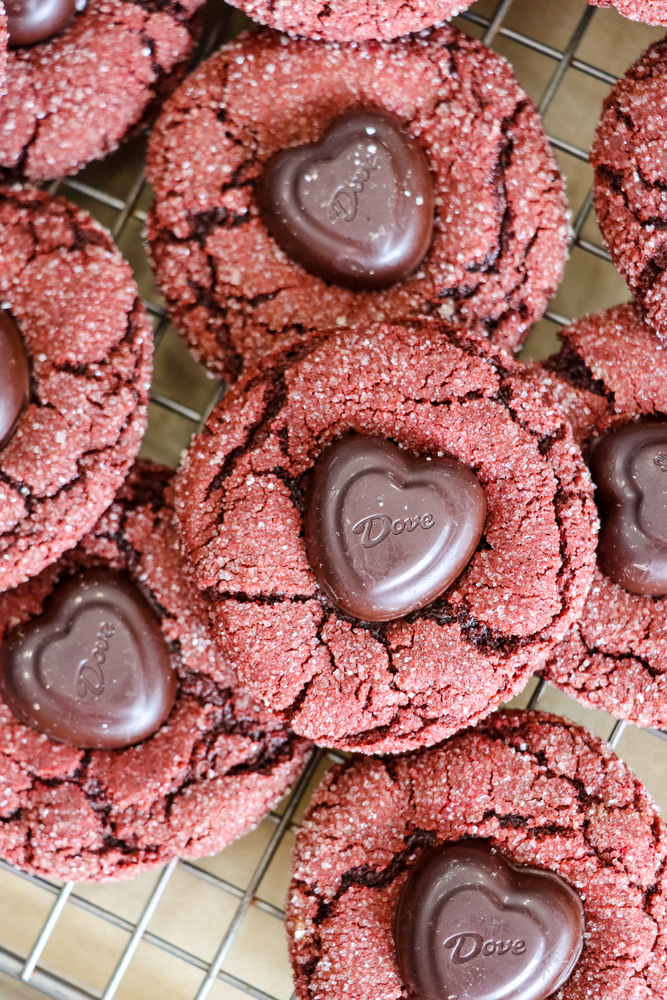 Red Velvet Cookie With Dove Chocolate