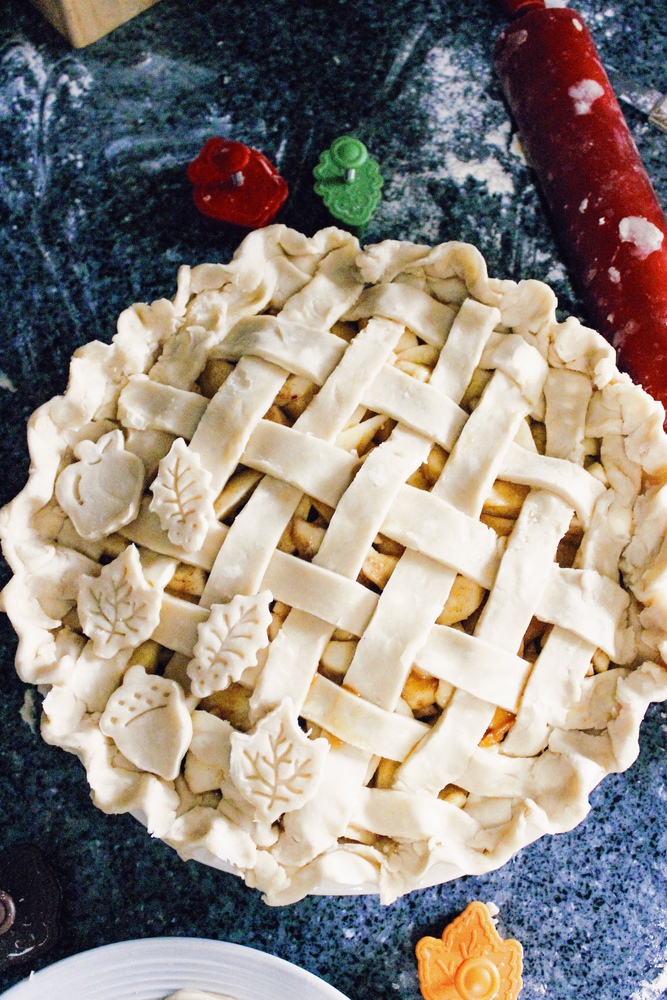 Salted Caramel Apple Pie Unbaked