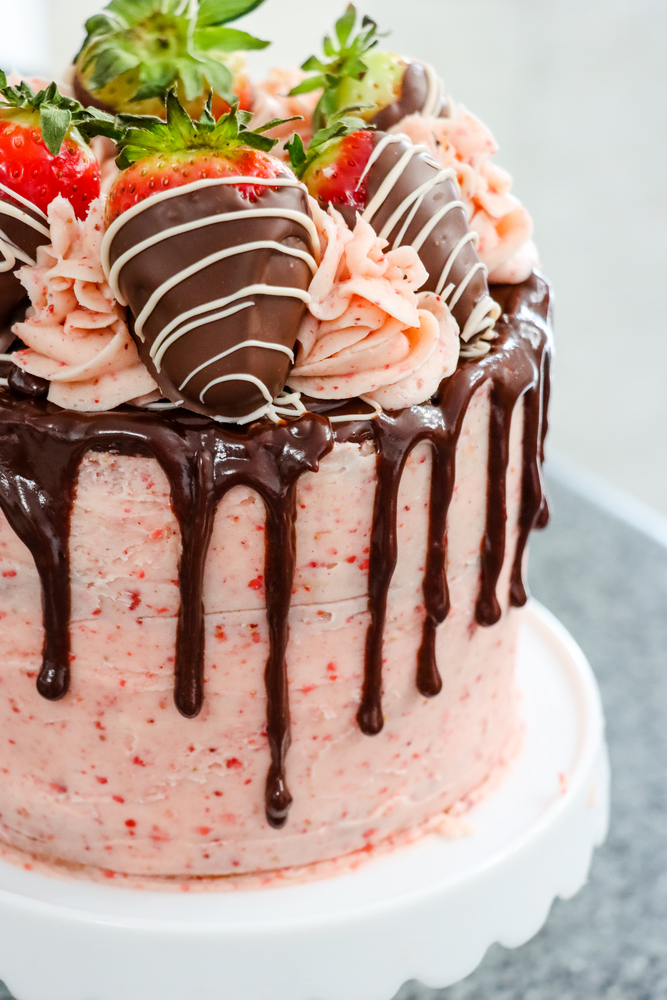 Chocolate Covered Strawberry Cake