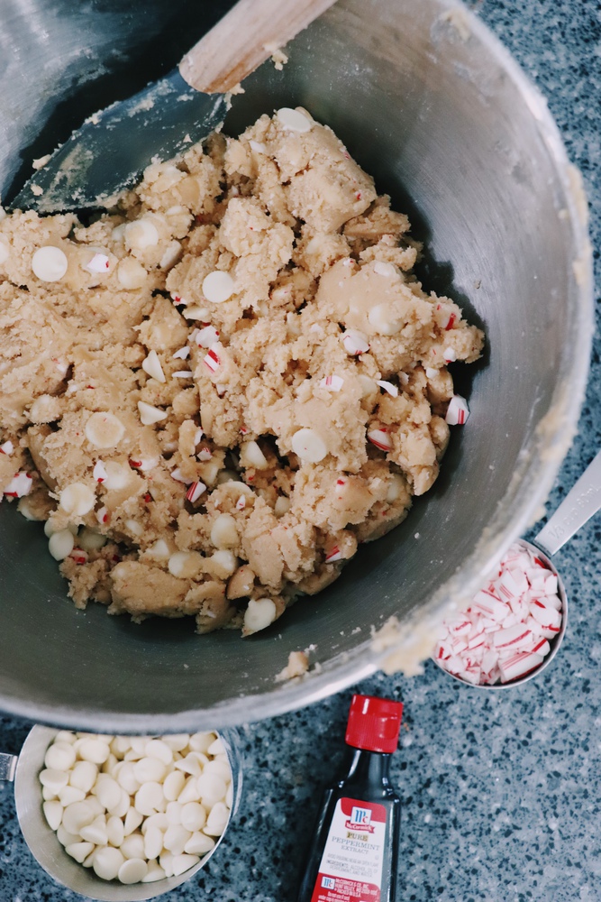 Peppermint White Chocolate Chip Dough